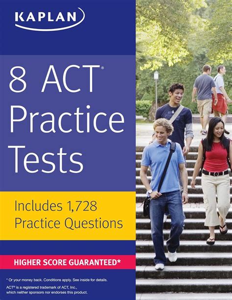 8 Act Practice Tests Includes 1728 Practice Questions Kaplan Test Prep