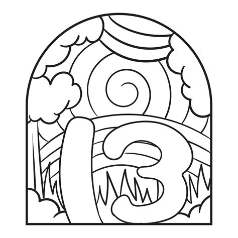 8 Best Number 13 Coloring Pages Printable Pdf Number 13 Coloring Pages - Number 13 Coloring Pages