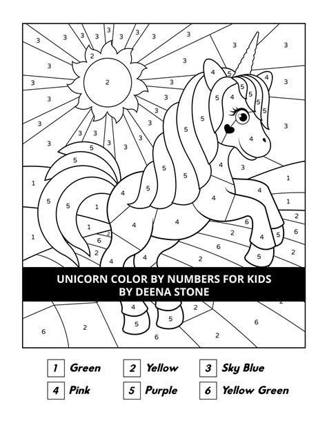 8 Color By Number Unicorn Coloring Pages For Printable Color By Number Unicorn - Printable Color By Number Unicorn