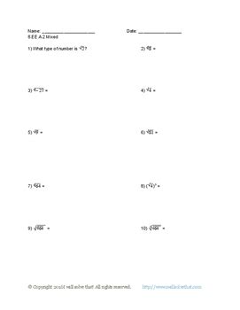 8 Ee A 2 8th Grade Solving Radical Cube Root Worksheet 8th Grade - Cube Root Worksheet 8th Grade