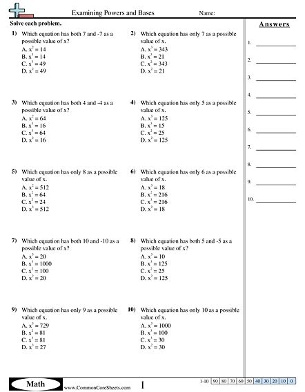 8 Ee A 2 Worksheets Common Core Math Square Roots And Cube Roots Worksheet - Square Roots And Cube Roots Worksheet