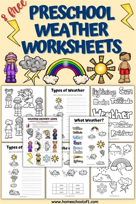8 Free Weather Worksheets For Kindergarten Homeschool Of Preschool Weather Worksheet - Preschool Weather Worksheet