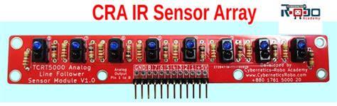 8 ir sensor array for line follower code.  For detailed information about the IR s...