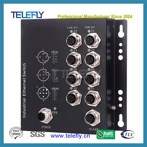 8 port M12 Unmanaged Industrial Ethernet Switch