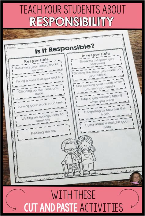 8 Responsibility Activities For Elementary Students Responsibility Worksheet For Kids - Responsibility Worksheet For Kids