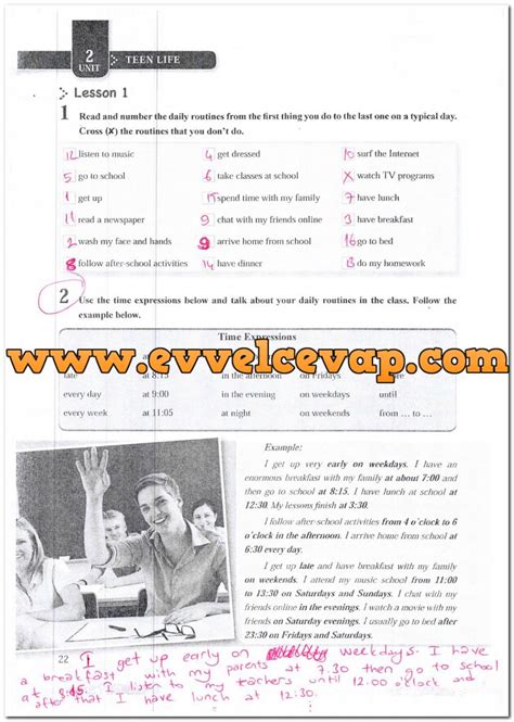 8 sınıf ingilizce ders kitabı sayfa 22 cevapları