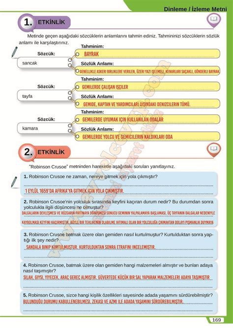 8 sınıf türkce calışma kitabı cevapları