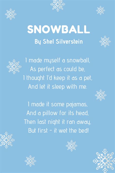 8 Snowball 25 Festive Christmas Poems For Kids Poem About Snow For Kids - Poem About Snow For Kids