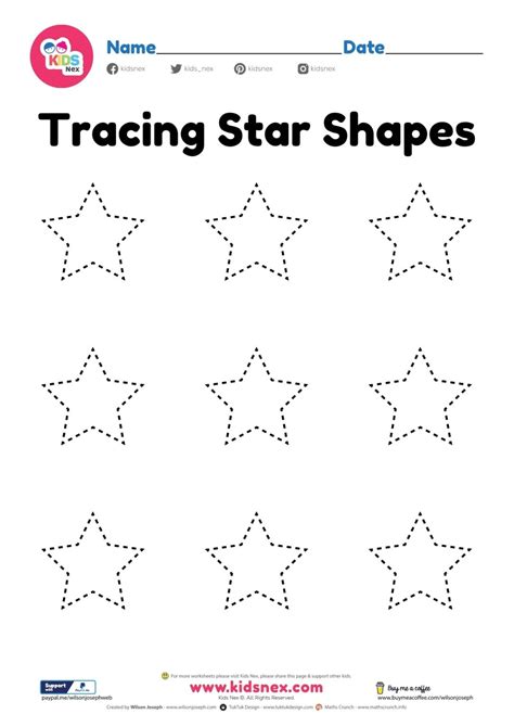 8 Star Worksheets Amp Printables Tracing Drawing Coloring Star Shape Worksheet - Star Shape Worksheet