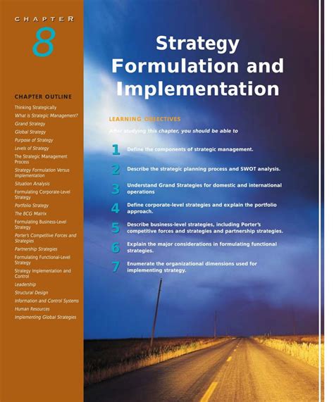 8 Strategy Formulation And Implementation Cengage Learning