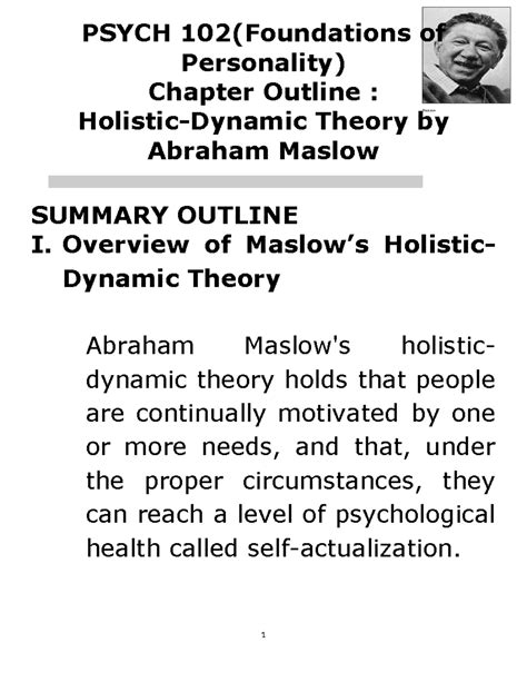 8.3: Abraham Maslow and Holistic-Dynamic Psychology