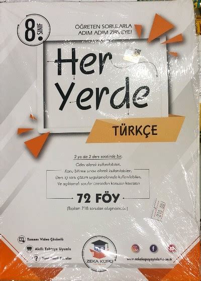 8.Sınıf Heryerde Türkçe Soru Bankası Föy Zeka Küpü Yayınları .