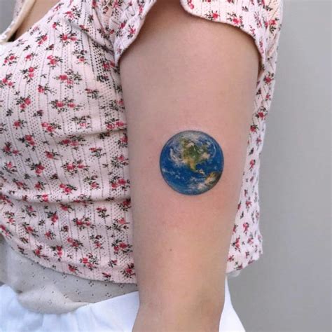 80+ Earth Tattoos, Designs and Ideas