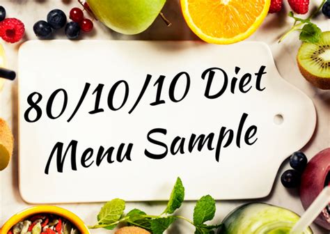 80 10 10 diet sample meals