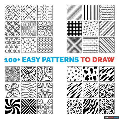 80 Cool And Easy Patterns To Draw Pattern drawing, Simple patterns