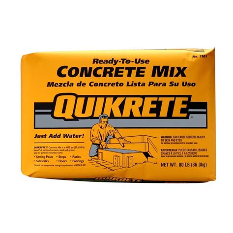 80 Lb Bag Of Concrete Home Depot Price