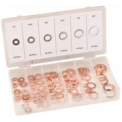 80 Piece Copper Washer Assortment - Harbor Freight …