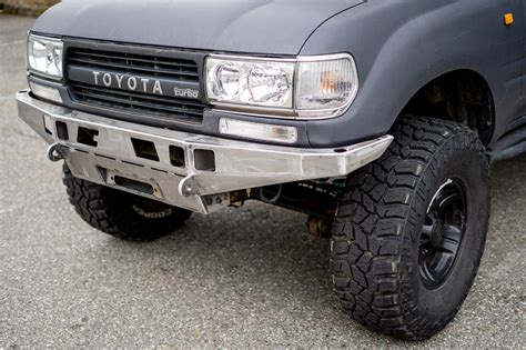 This FJ80 front bumper only weighs 80lbs but its steel construction provides superior protection on the toughest trails. Dissent ultra-high clearance off-road winch-ready modular front bumper for the 80-series Toyota Land Cruiser and Lexus LX 450.
