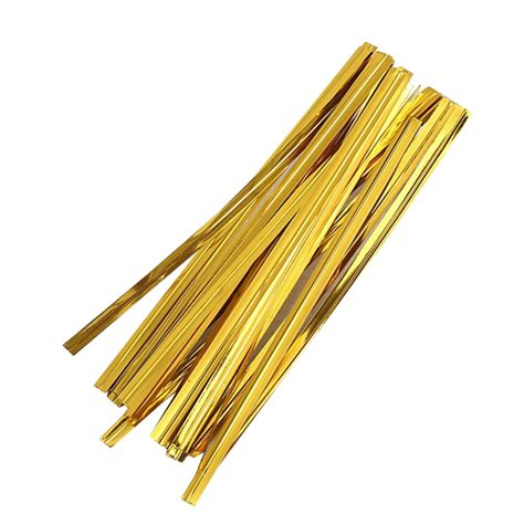 800 Pcs Golden Ties Bread Candy Bag Ties Party Gift Wrapping