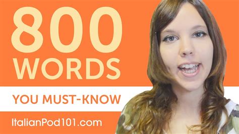 800 Words Every Italian Beginner Must Know - YouTube