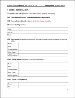 800-171 Ssp Template