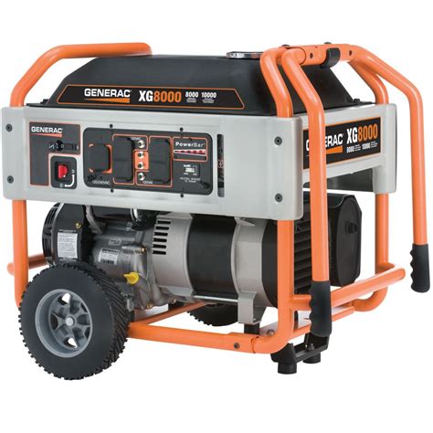 8000 watt generator. "Generac Portable Generator, 10,000 Surge Watts, 8000 Rated Watts, Electric Start, CARB Compliant, Model# 7676" 4.7 out of 5 stars. Read reviews for average rating value is 4.7 of 5. Read 212 Reviews Same page link. 