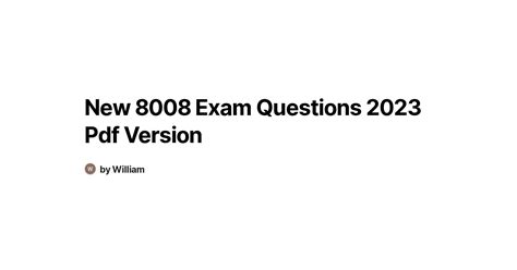8008 Exam