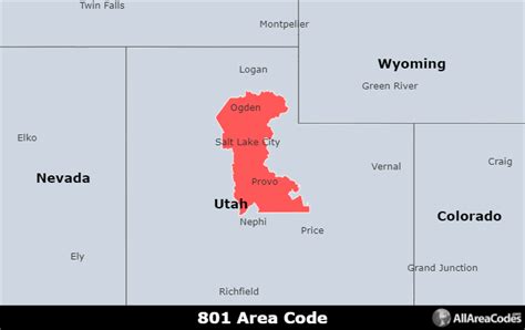 801 area code utah
