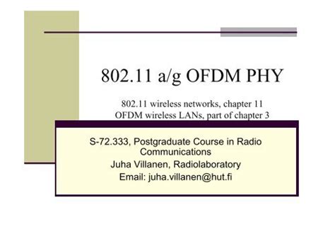 802.11 a/g OFDM PHY