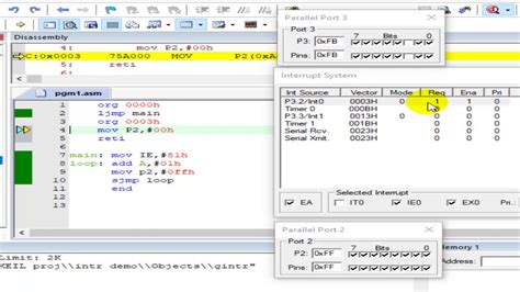 8051 /INT0 External Interrupt Example Program - Keil