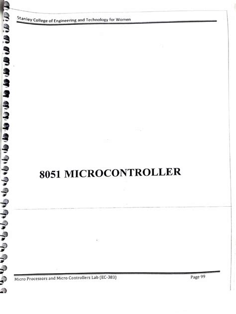 8051 Microcontroller Lab Manual Ece