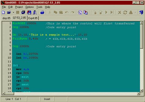 8085 Microprocessor Simulator