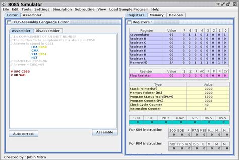 8085 Online Simulator