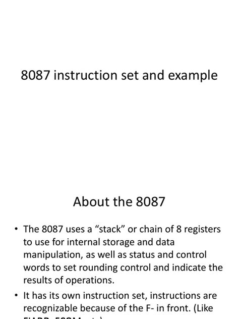8087 instruction set pdf to