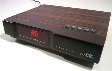 80s cable box. It also had an A/B switch — regular channels and a few others were on A, while all the good cable channels were on B. I had a second box in my bedroom. It cost $1 a month. And the guy forgot to turn off my access to HBO, etc. Fun times. Oh, I did find a picture of our first “cable” box, because we had ON TV before cable came to our area. 