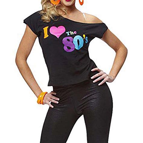 80s off the shoulder shirt. May 30, 2023 · This item: 80s Outfit for Women Party Costumes for Women Oversized Clothes Novelty Neon Love 80s Off Shoulder Costume Mid Sleeve Length T-Shirt Tops (Medium) $16.99 $ 16 . 99 Get it as soon as Friday, Dec 8 