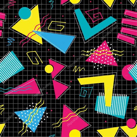 80s retro pattern.  It&rsquo;s like the past and future colliding in the most a...