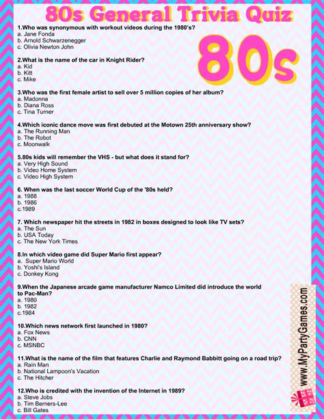 Full Download 80S And 90S Trivia Questions And Answers 