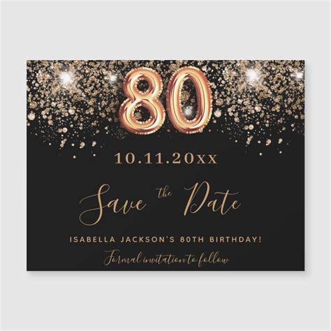 80th Birthday Magnets Zazzle