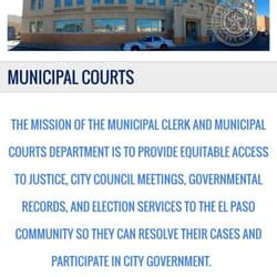 810 E. Overland El Paso, TX 79901 Tel: (915) 546-2901 This court handles Class C misdemeanors and civil parking tickets within the city limits. The address above on E. Overland is the main location, but there are other offices as well. . 