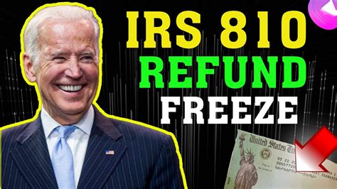 IRS Code 810 means the IRS cannot issue your tax refund due to an issue such as tax debt, abusive tax shelter, or prefilling notifications. You must wait for a notice from the IRS or take action to resolve the problem and unfreeze your refund.. 