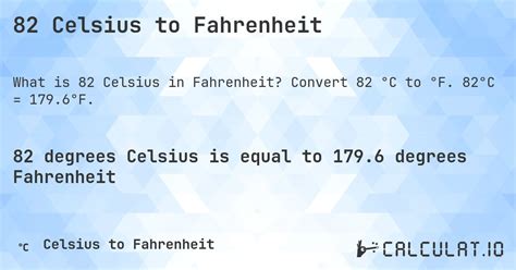 82 To Celsius