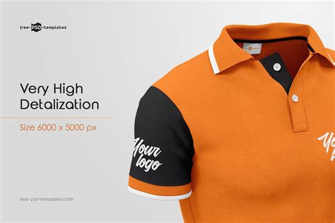 8372 Polo T Shirt Logo Mockup Branding Mockups Template Baju Hitam Polos - Template Baju Hitam Polos