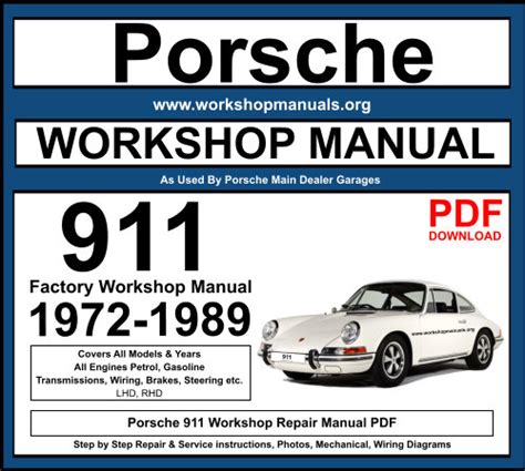 84 89 porsche 911 service repair workshop manual. - Service manual for mercedes vito cdi 115.