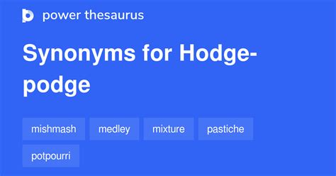 84 Synonyms of HODGEPODGE Merriam-Webster …