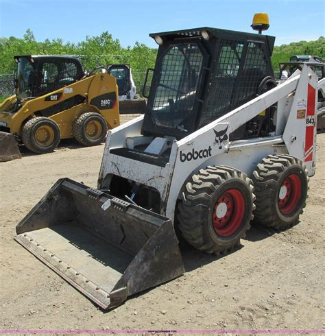 Phone: (586) 745-8006. visit our website. View Details. Email Seller. Bobcat 843 Skid Steer Stock# 9816 1984 Bobcat 843 skid steer with a 4 cylinder, 54 HP diesel engine, 4 wheel drive, tire size 12x16.5, and a hydrostatic transmission. This machine has a 68" q...See More Details. Get Shipping Quotes..