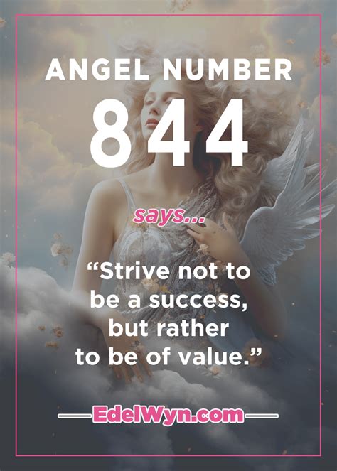 Angel Number 844 Twin Flame, Meaning, Love, & Job. By Astrologer on 2023-10-17 0. The angel number 844 often signifies good fortune and prosperity. It is a message from the universe indicating that your hard work and dedication are paying off and that you are on the right path. If you are facing financial or career-related concerns, seeing this .... 