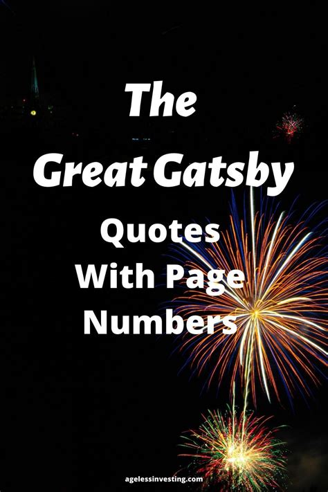 85 The Great Gatsby Quotes With Page Numbers