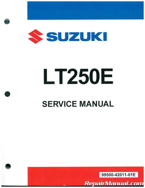 85 suzuki lt250ef atv service manual. - Manuale del proprietario del parafango deluxe.