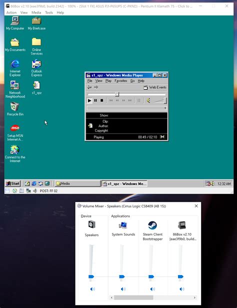 86Box Windows 98 Sound